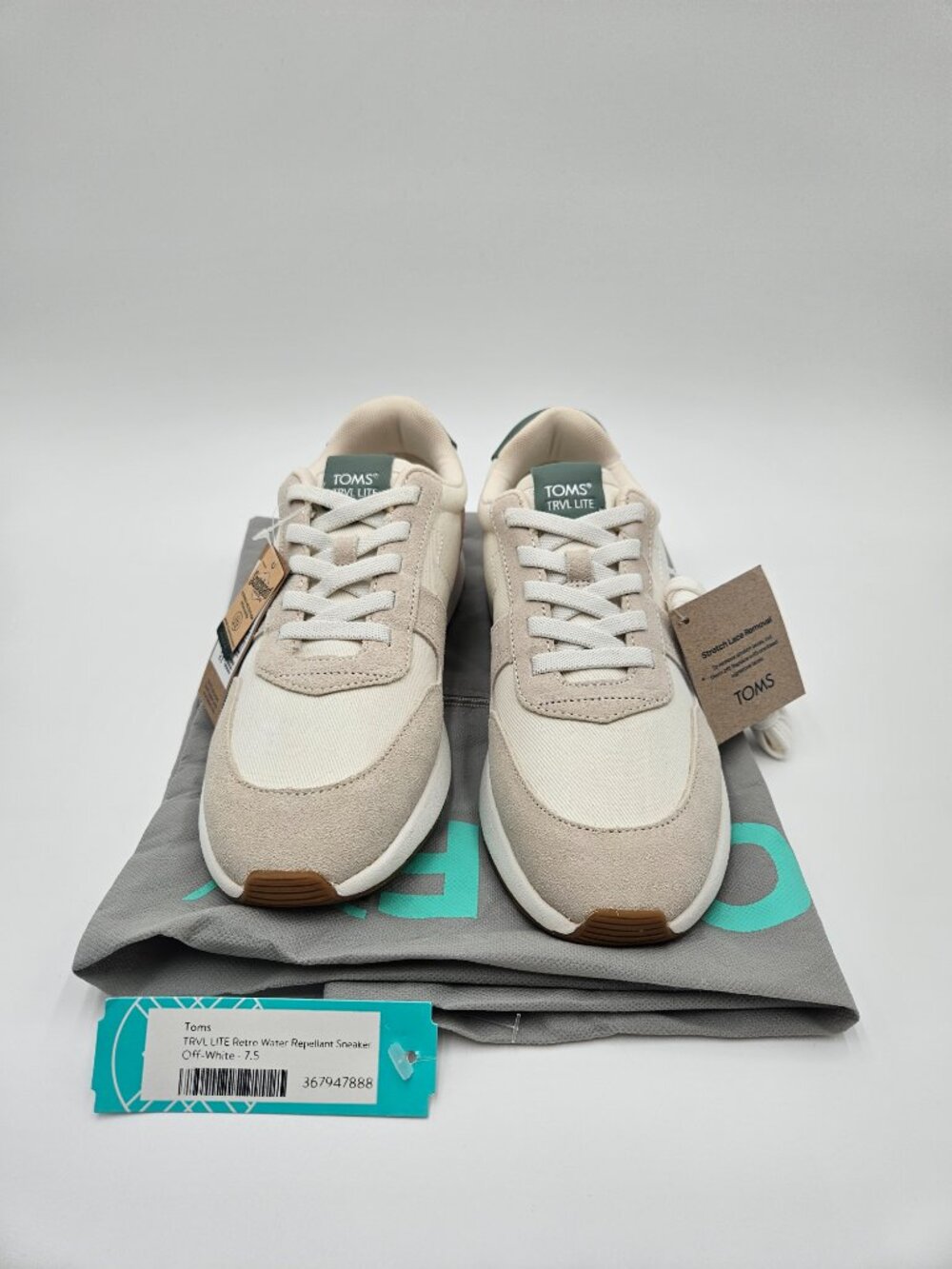NWT TOMS Women’s TRVL LITE Retro Runner | Natural Egret Suede | Size 7.5 - Picture 2 of 12